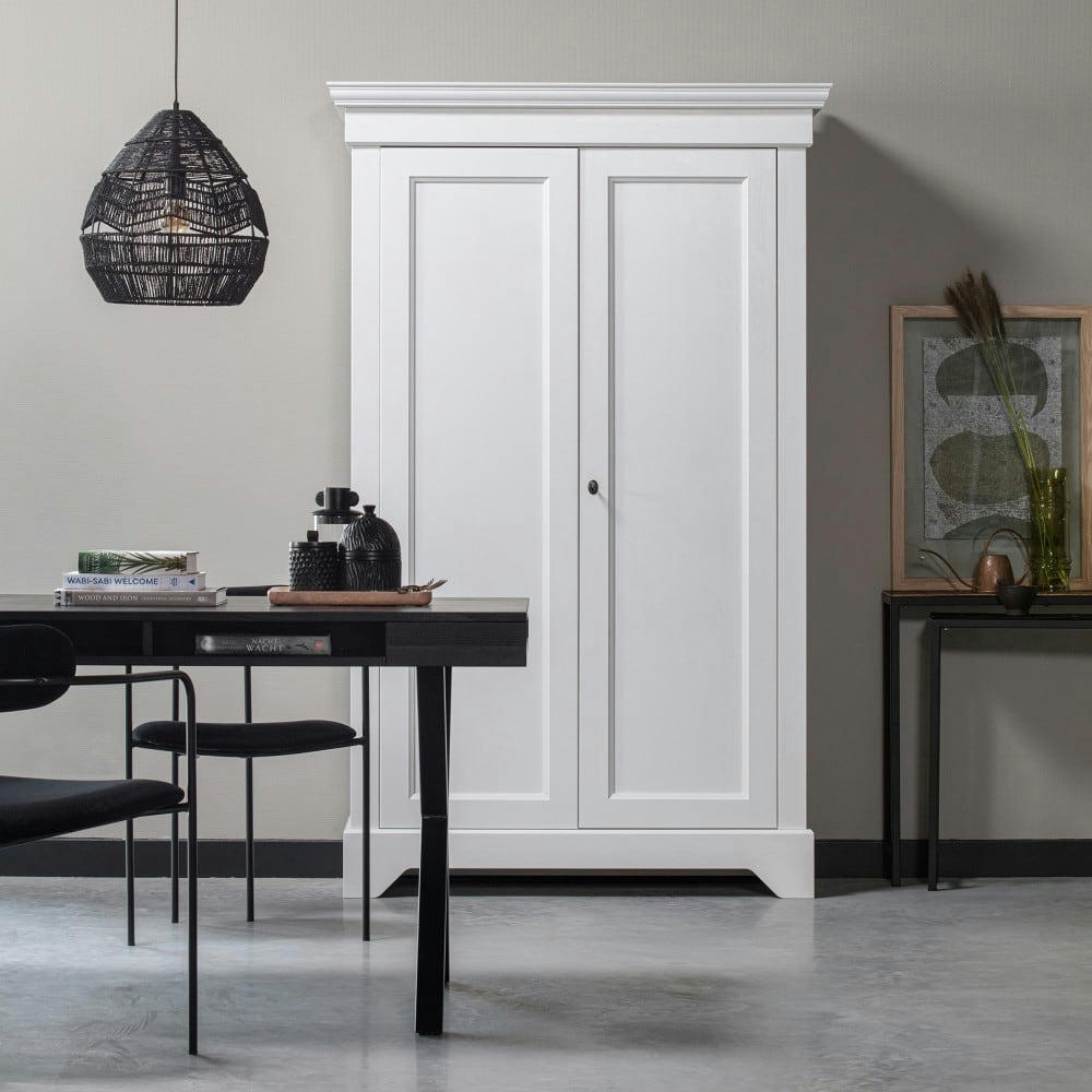 ISABEL - Armoire 2 portes en pin blanc