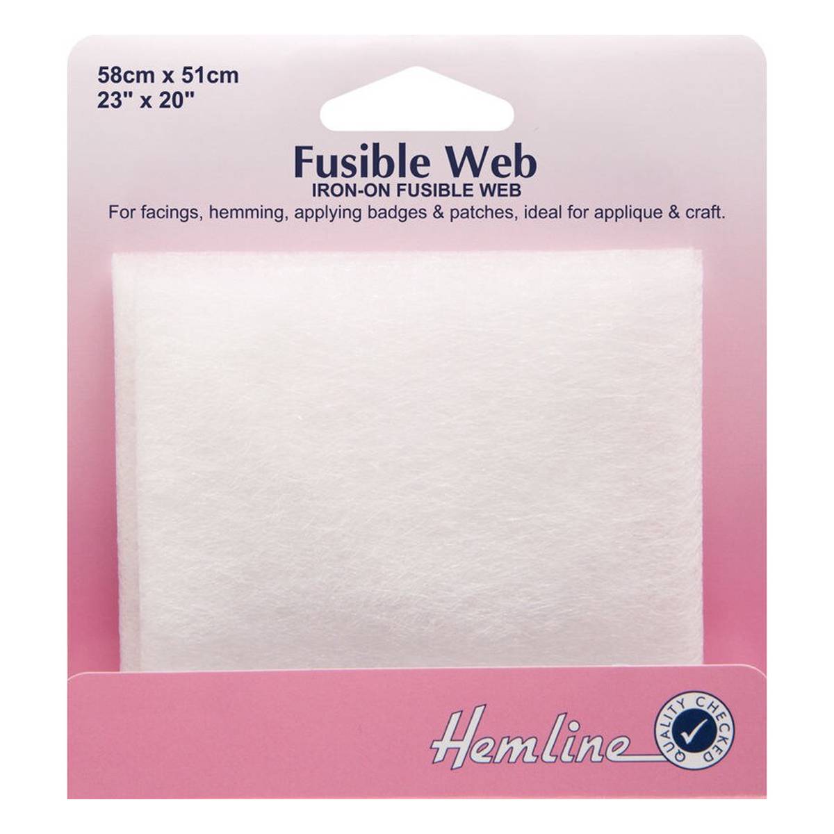 Hemline Iron On Fusible Web 58cm x 50cm
