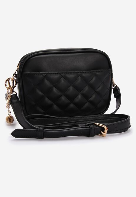 Womens Black Quilted Camera Bag