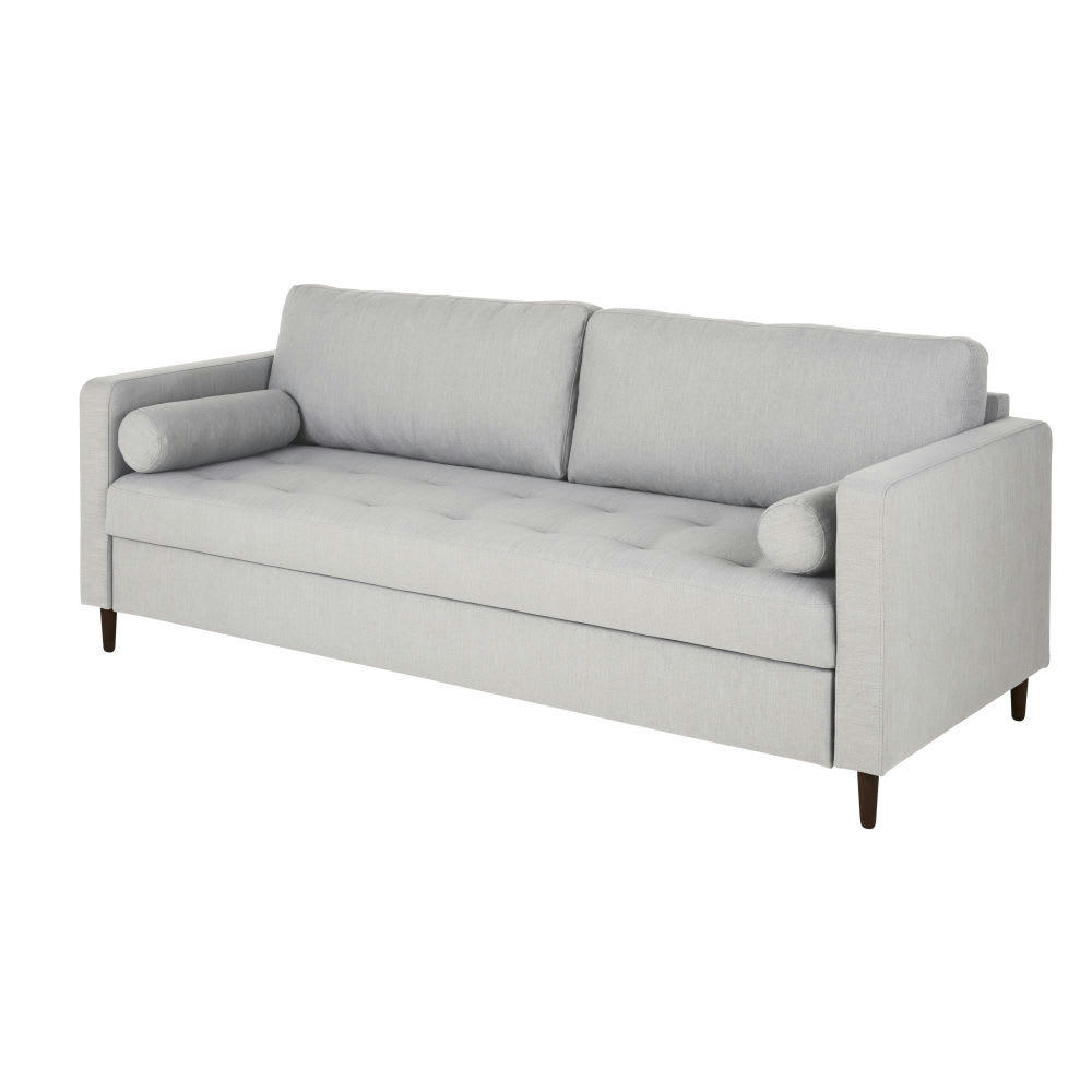 Olivia - Canapé convertible 3/4 places gris chiné