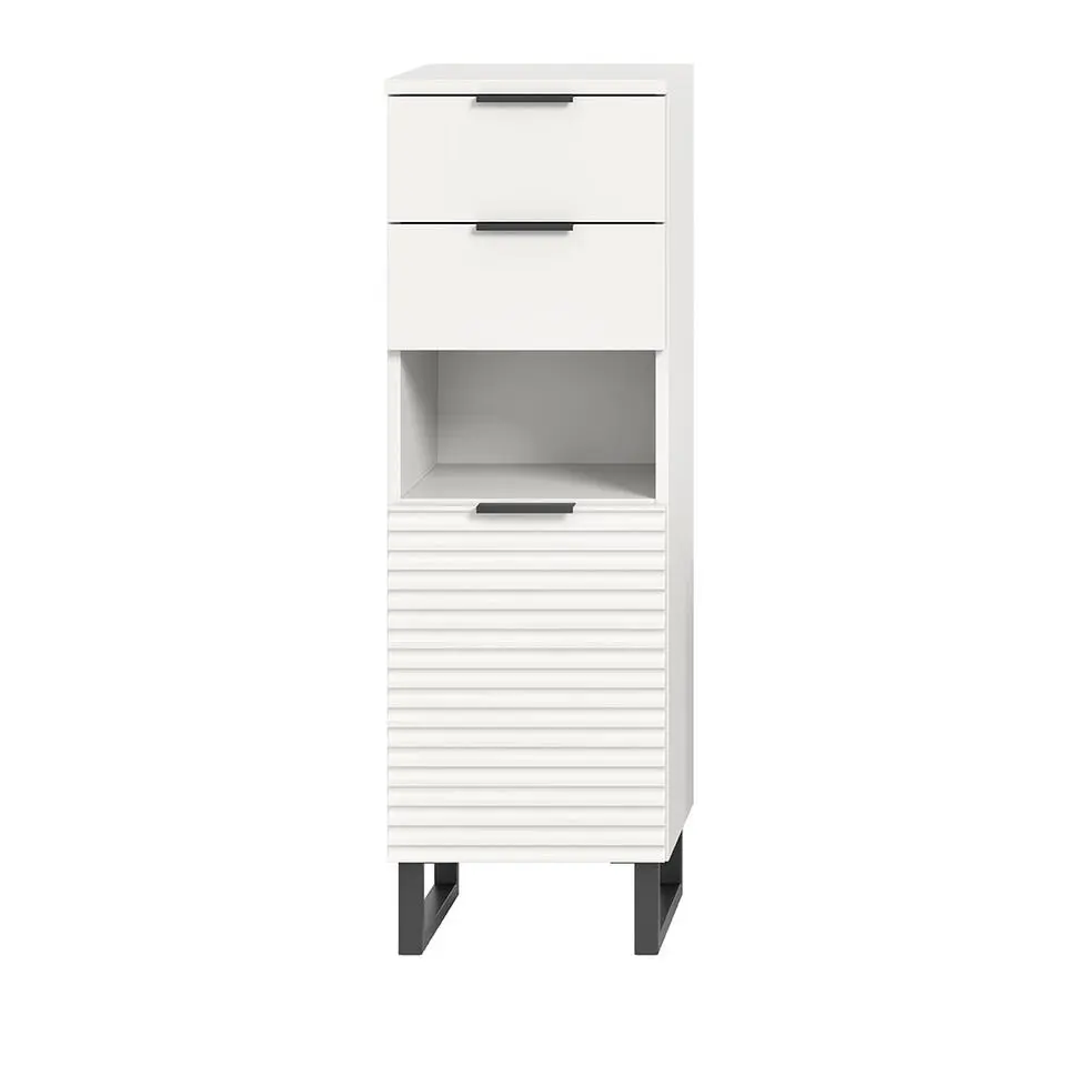 Hioshop Riff badkamerkast 2 laden 1 deur 1 vak wit