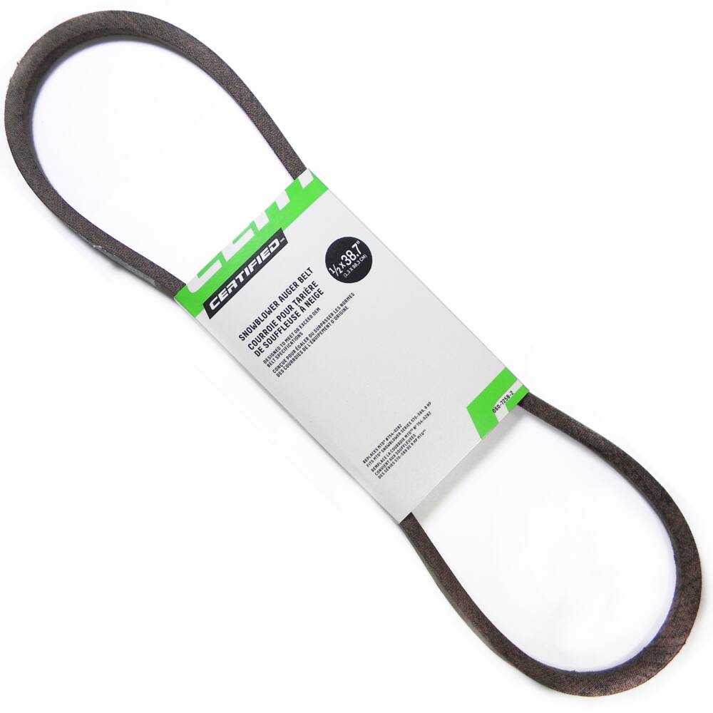 Certified Snowblower RePlacement Auger Belt, 1/2 x 38.7-in