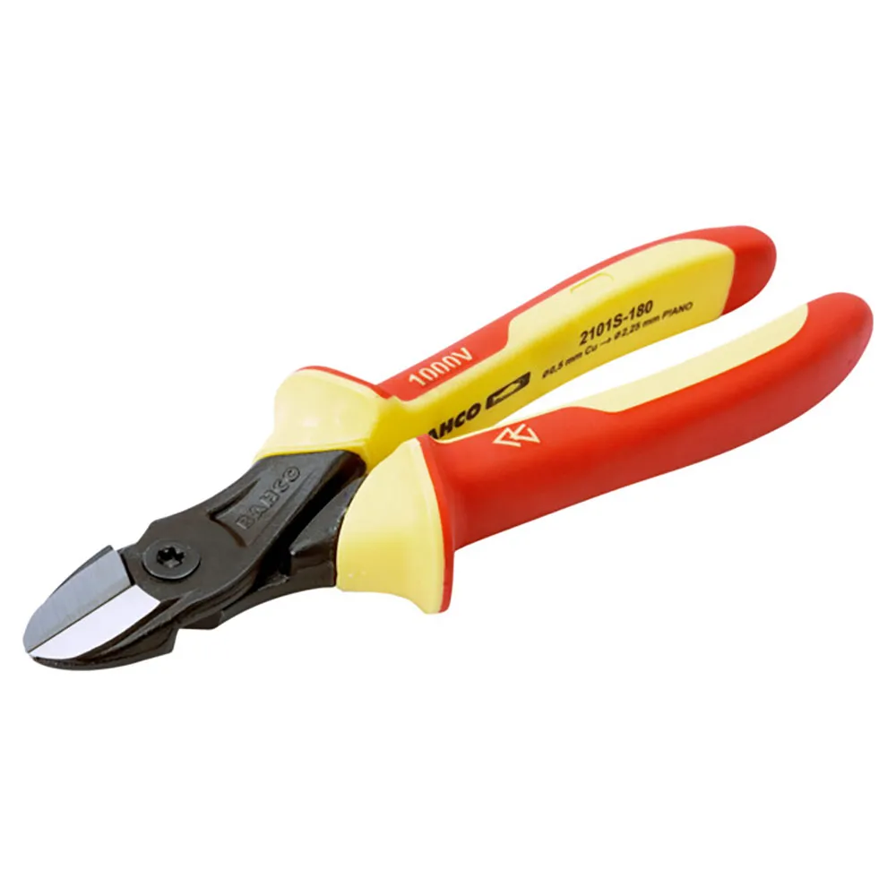 Bahco Ergo™ Diagonal Cutting Pliers With Insulated Handles And Phosphate Finish 180 mm