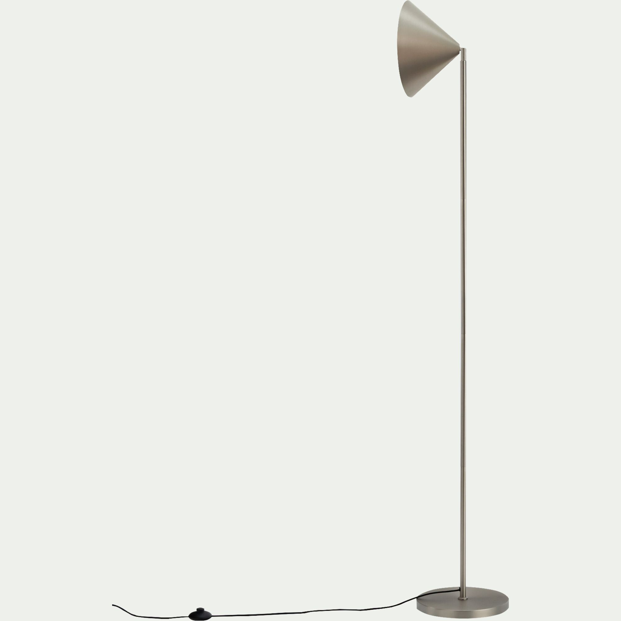 RAVENNE - Lampadaire électrifié H180cm en fer - argent brossé