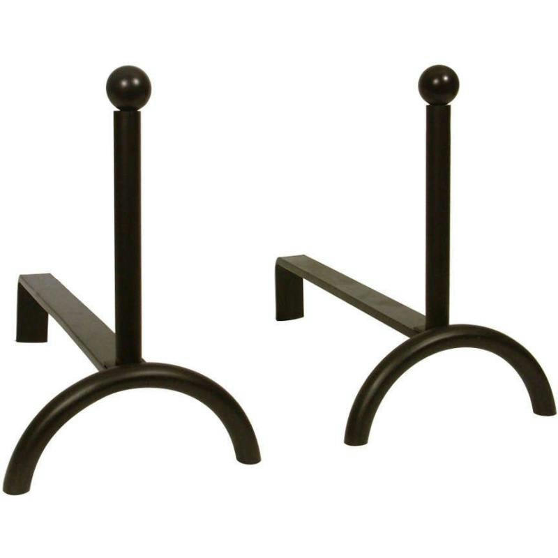 - Chenet de cheminée en fer forgé (lot de 2)