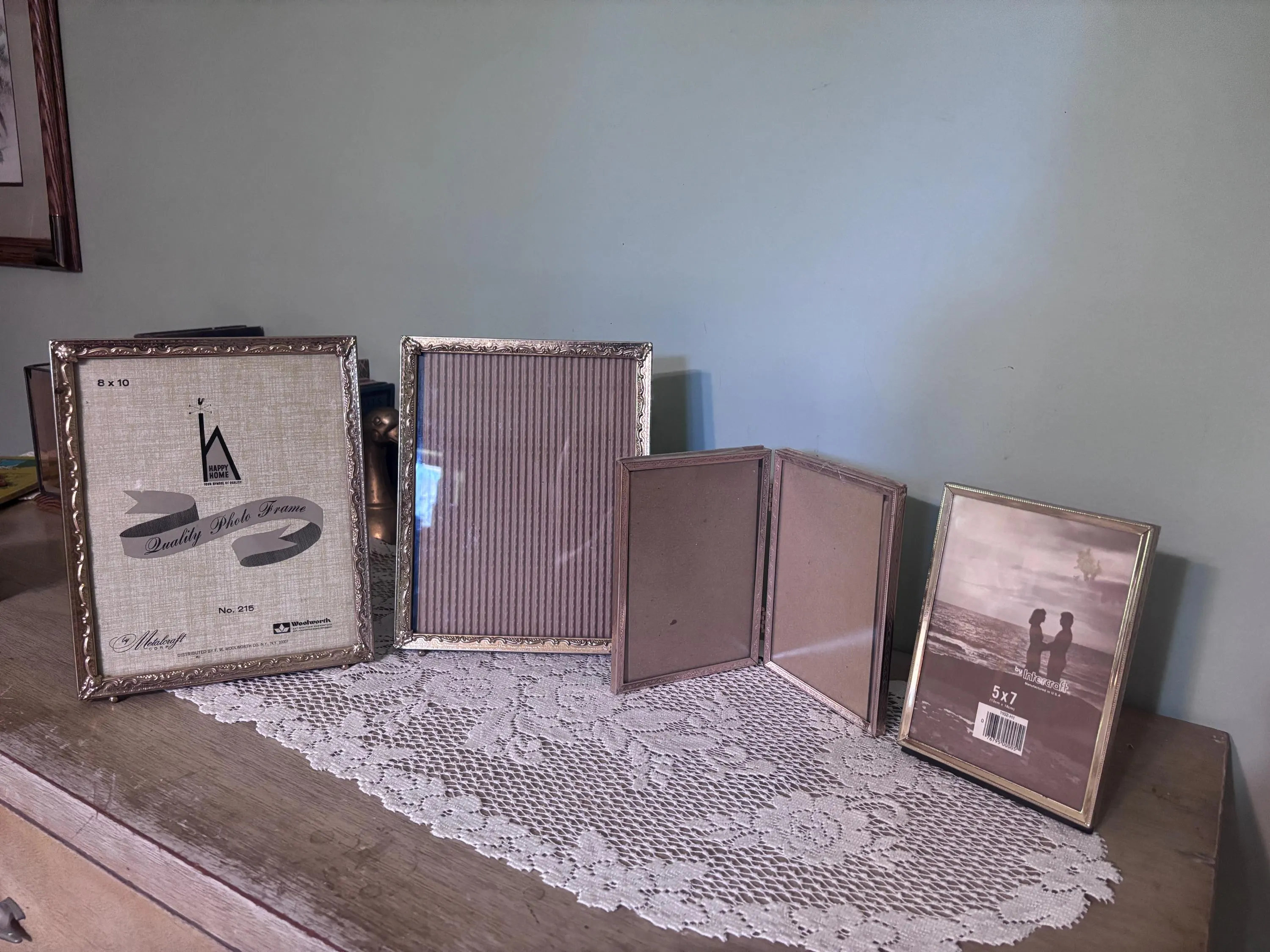 Vintage Gold Picture Frame Lot Set of 4 | Assorted Ornate Photo Frames | Gallery Wall Wedding Cottagecore Decor