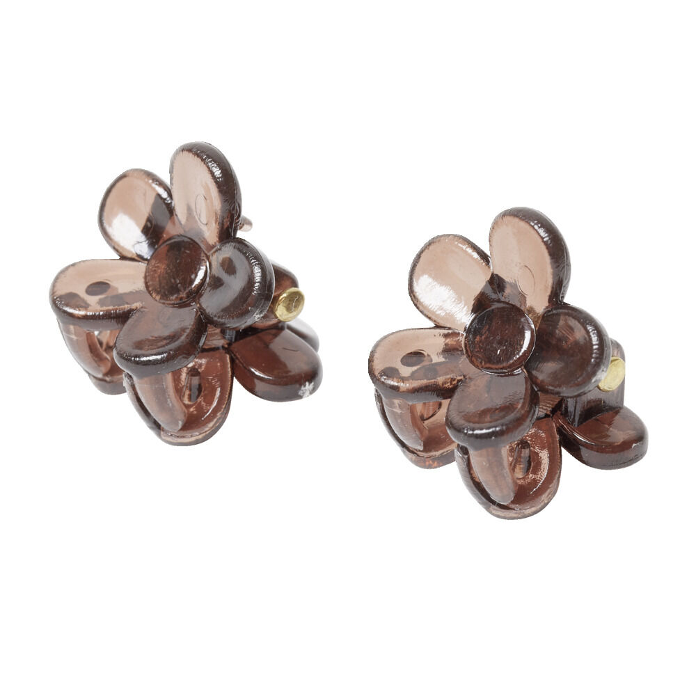 Pince à cheveux x2 fleur plastique Ø1,5cm (2 modèles)