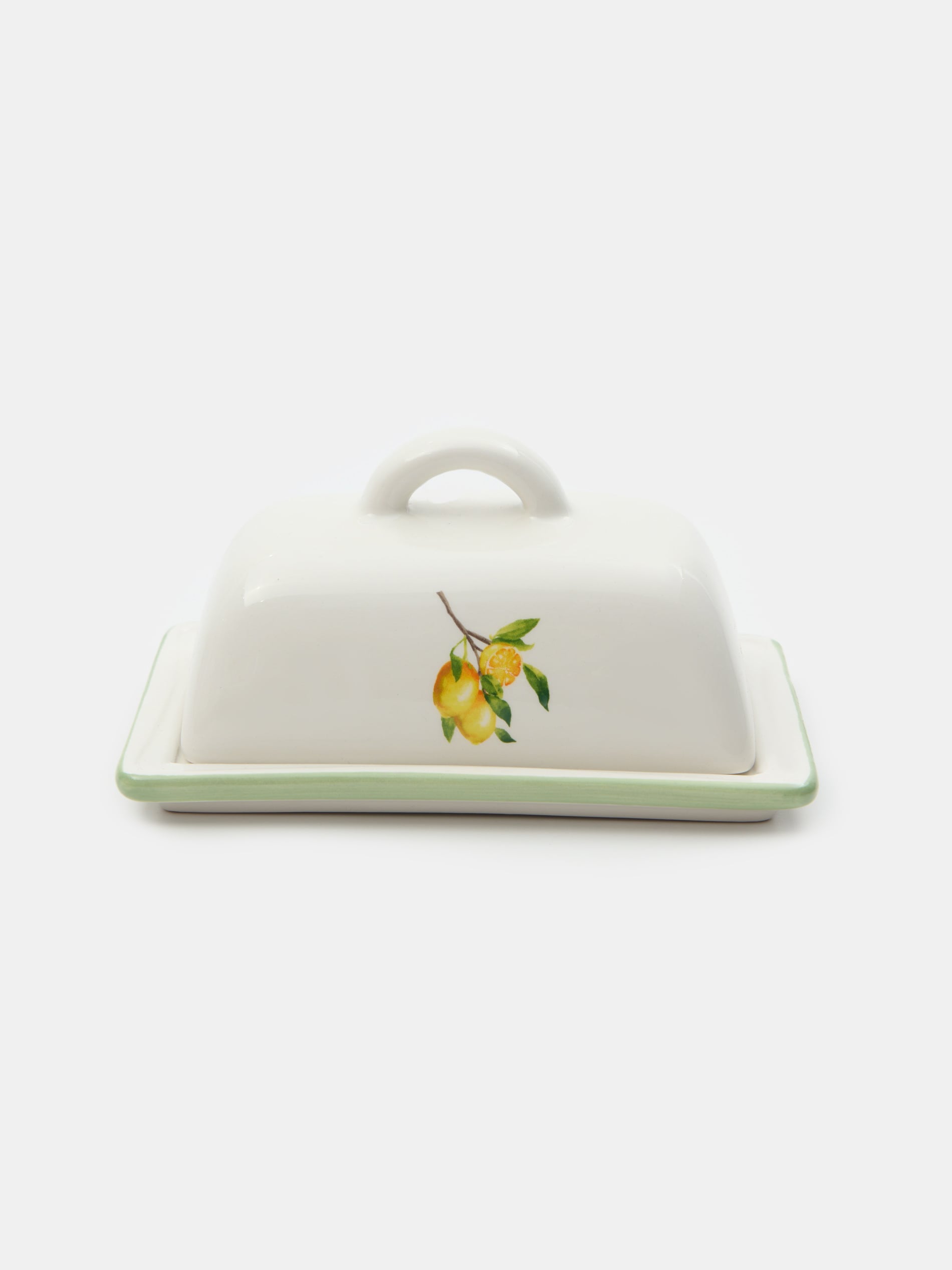 Ceramiczna maselniczka z motywem cytryny