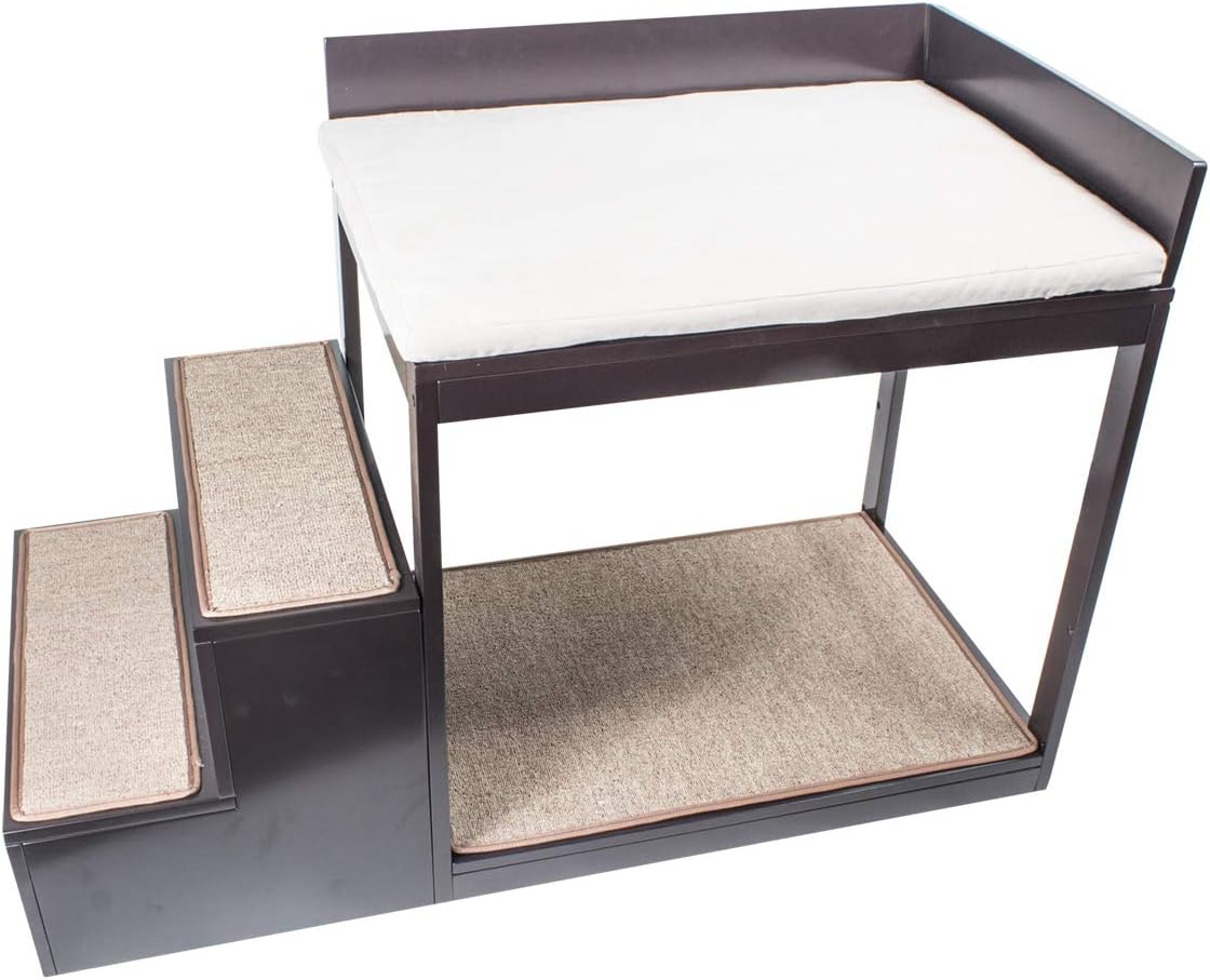 Penn-Plax Buddy Bunk Multi-Level Bed | Pet Stairs for High Beds and Couches | 3 Step System for Small Sized Dogs and Cats | Practical and Accommodating for Modern Homes (DOGF60)(44.0)