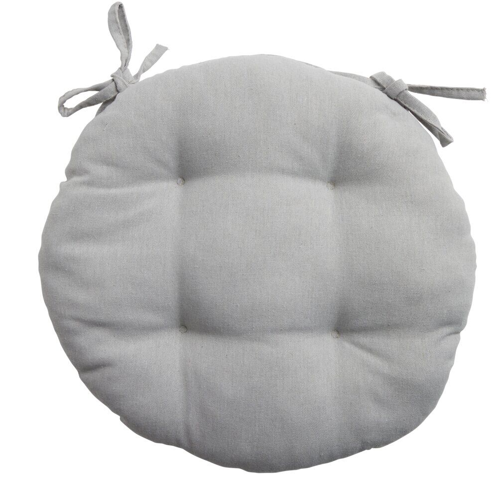 Galette de chaise ronde Ø38cm grise