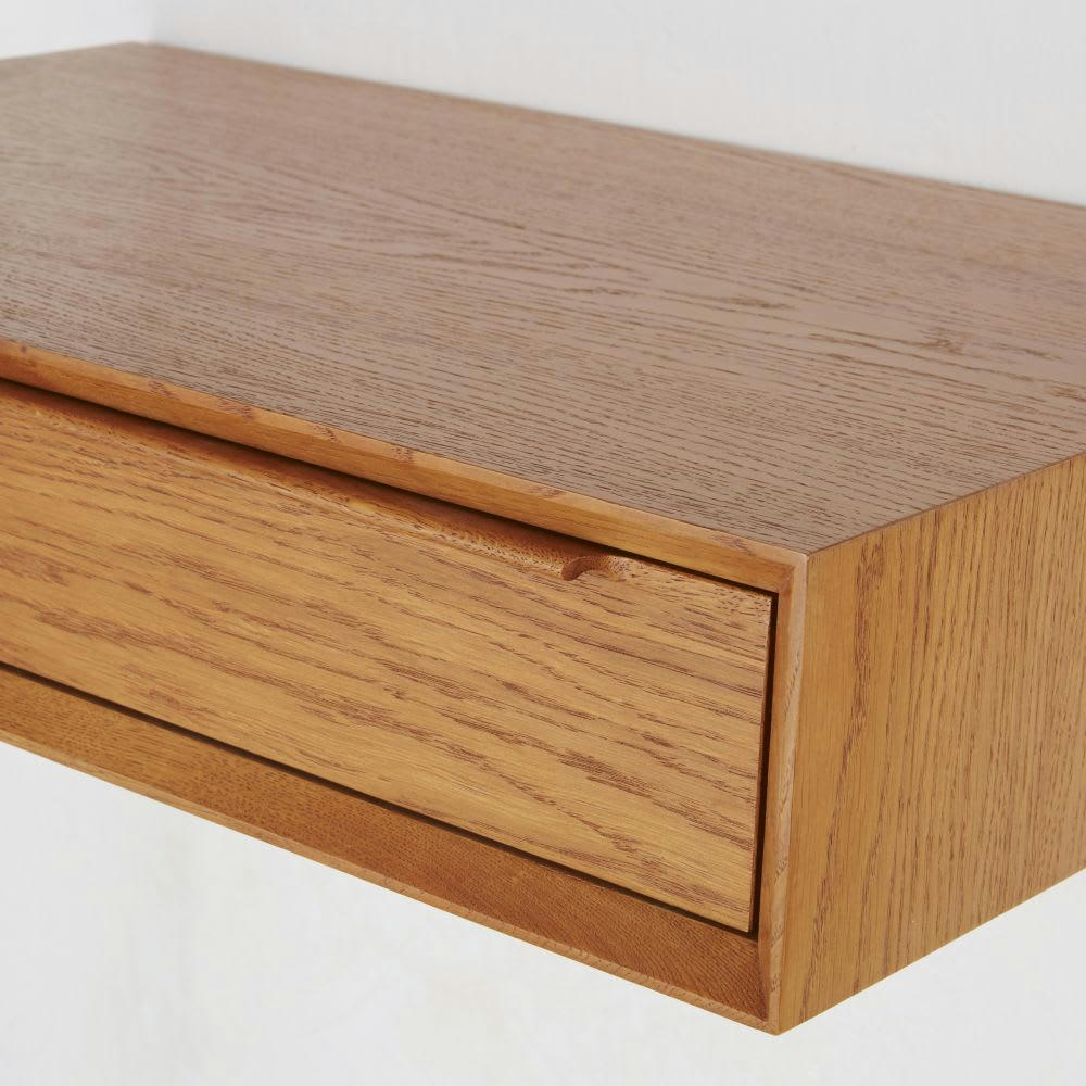 Portobello - Etagère murale bureau vintage 1 tiroir