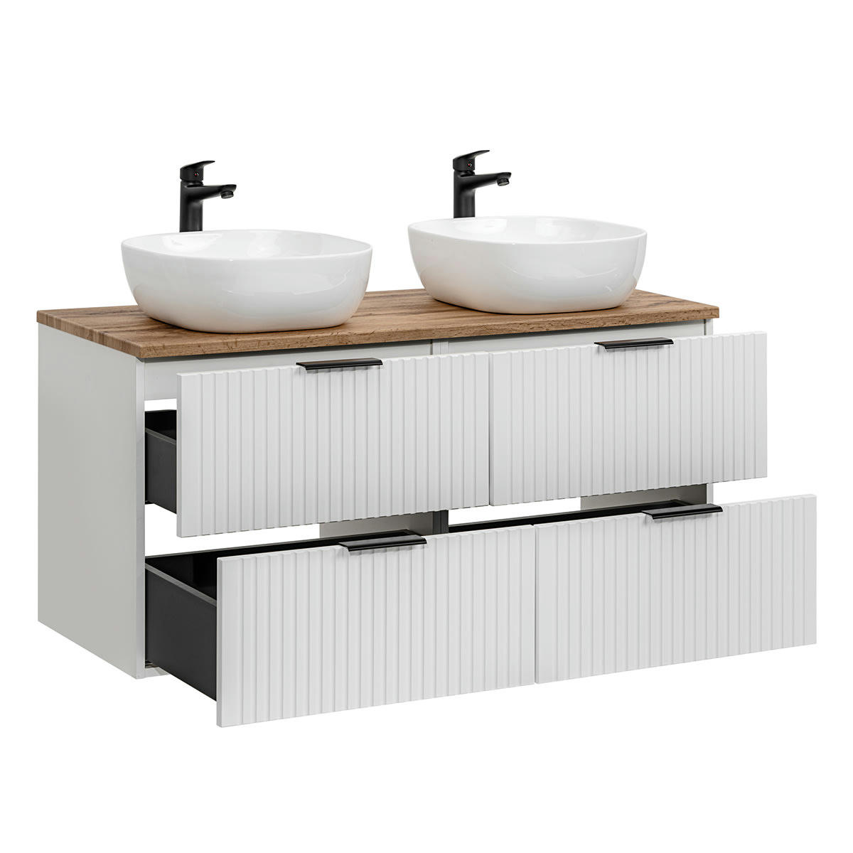 - Meuble double vasque 120cm blanc