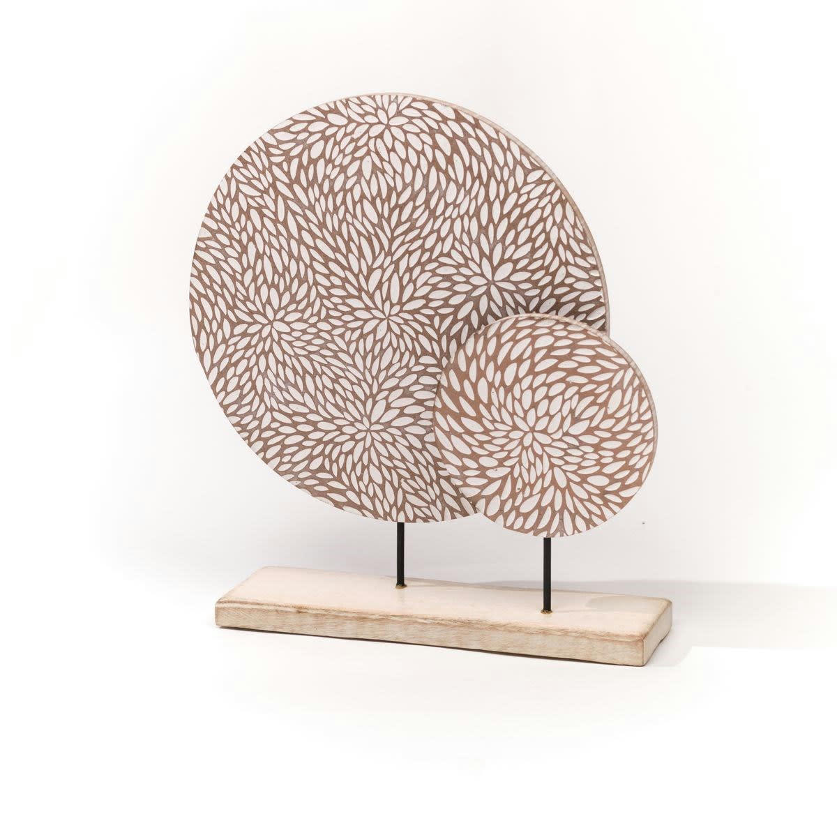 MANGO WOOD - Déco à poser sur pied en bois beige 30.5x6.3x40