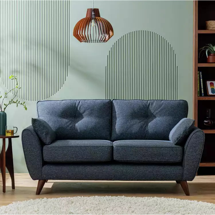 Habitat Iris Fabric 2 Seater Sofa - Charcoal