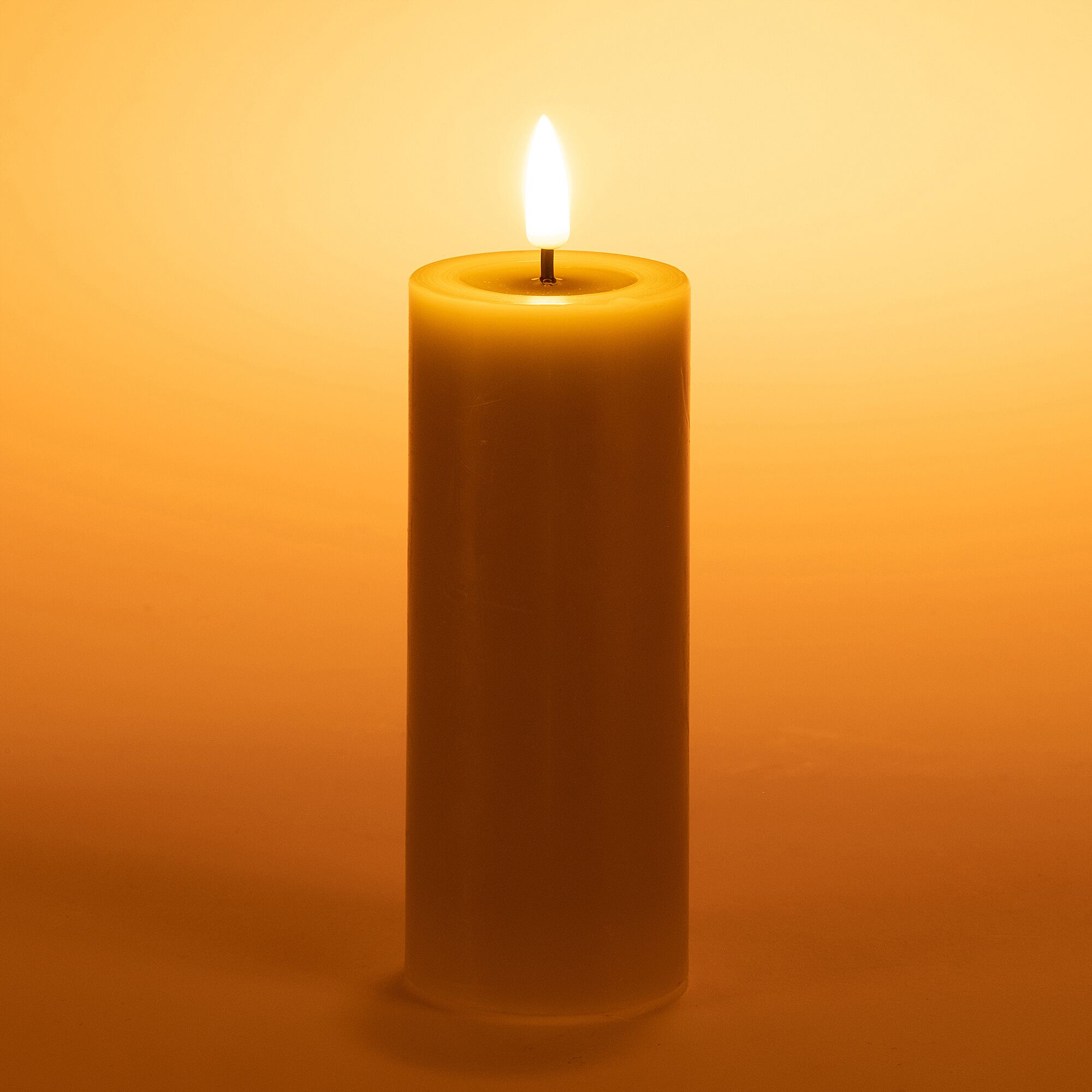 ARLANO - Bougie à LED D5XH12,5cm - taupe