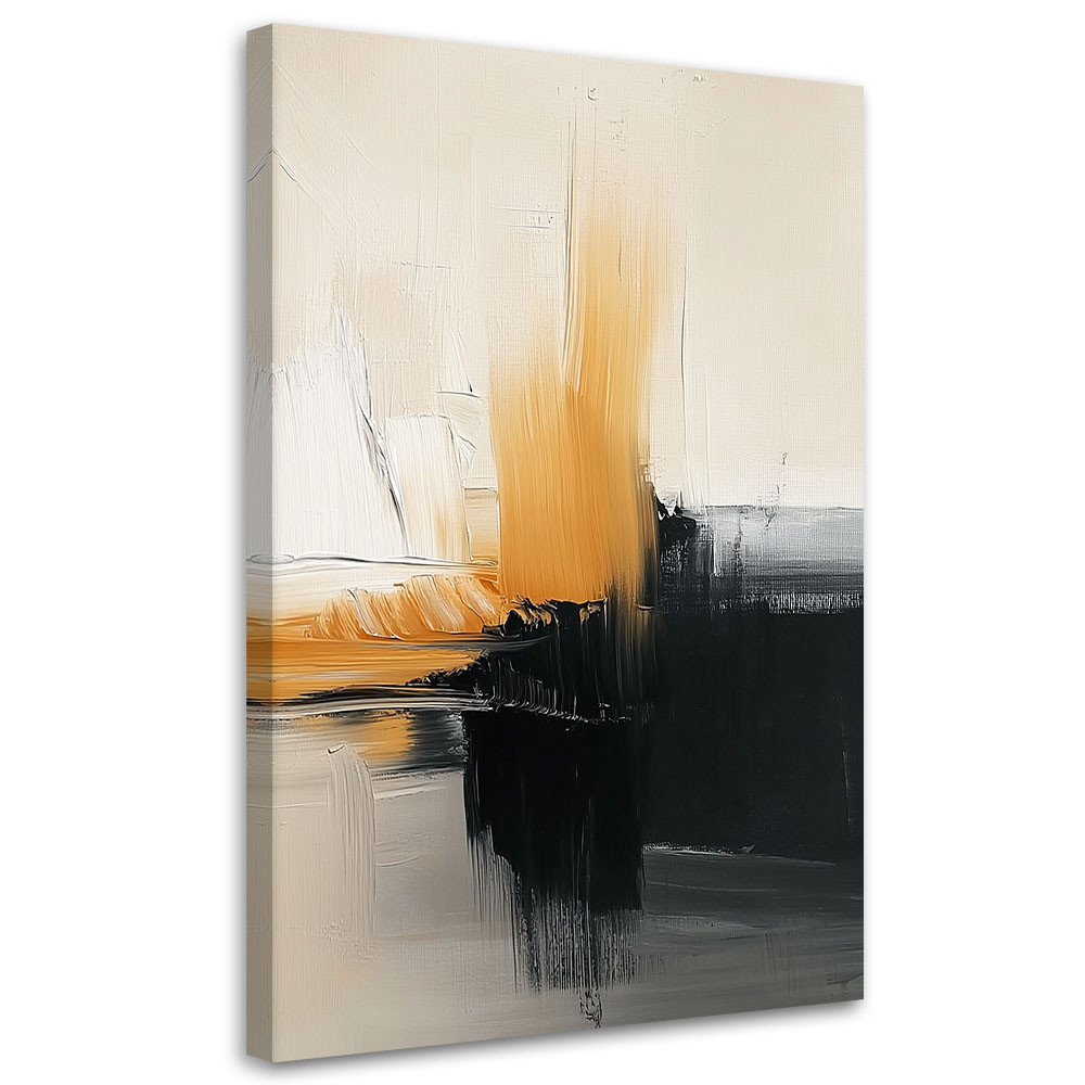 Feeby Obraz na płótnie, Abstrakcja Czarno Zlota Glamour 40x60