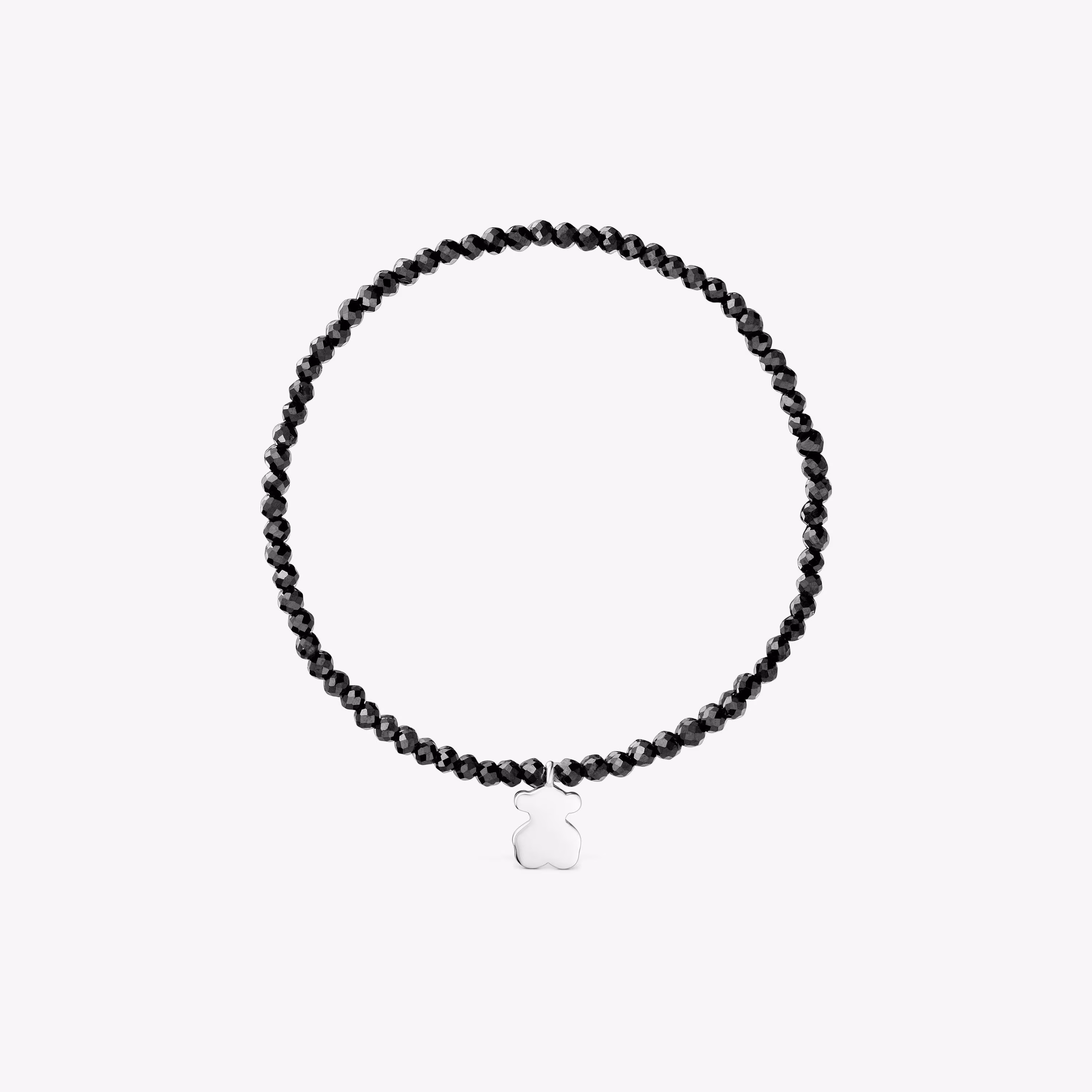 Pulsera elástica con espinelas y oso de plata TOUS Motivos