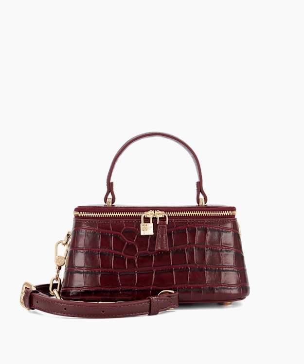Successful Burgundy - Leather Mini Vanity Bag