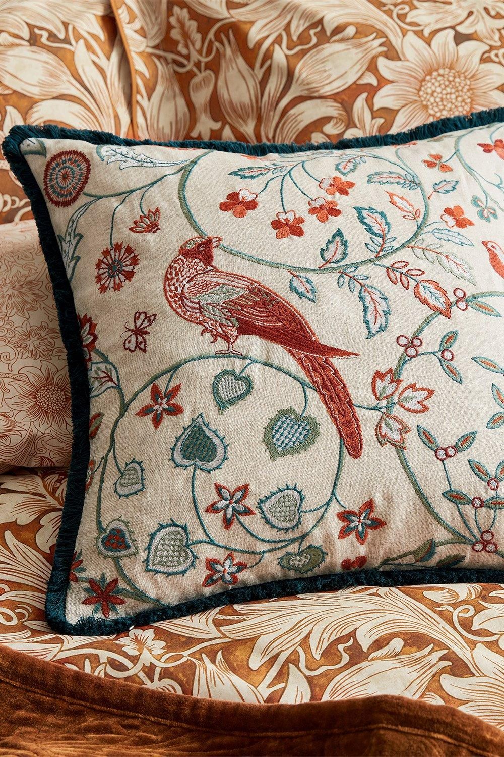 Morris & Co Sunflower' Linen Cushion 45X45Cm