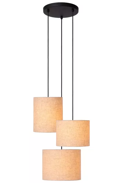 Lampa wisząca kremowo-czarna MAYA 3xE27x40W wym: 150x50x50 cm Lucide