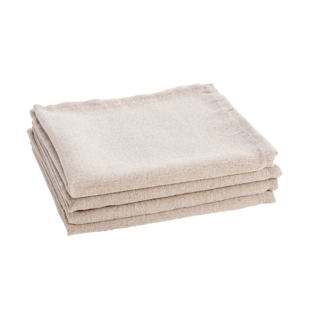 Serviette de table x4 effet lin 40x40cm (3 modèles)