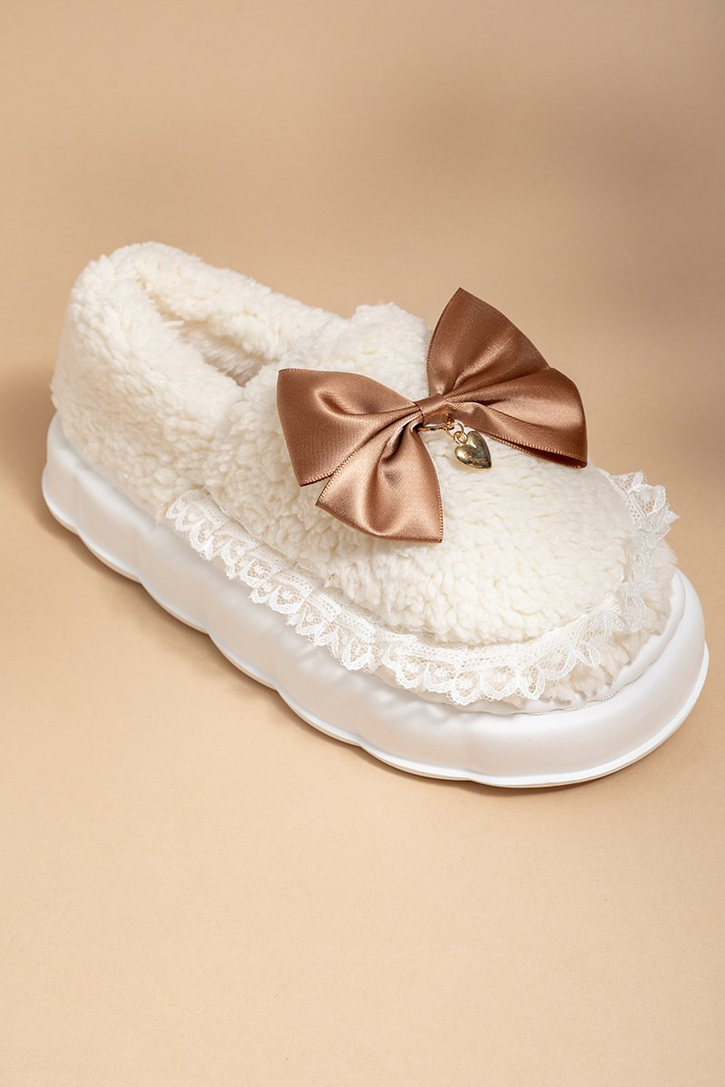 Ella Bow And Charm Slippers