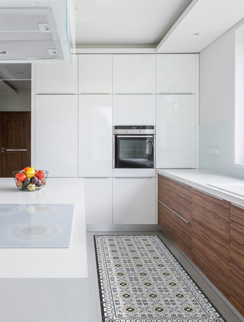 BARCELONE - Tapis en vinyle Tres Torres gris 120x180