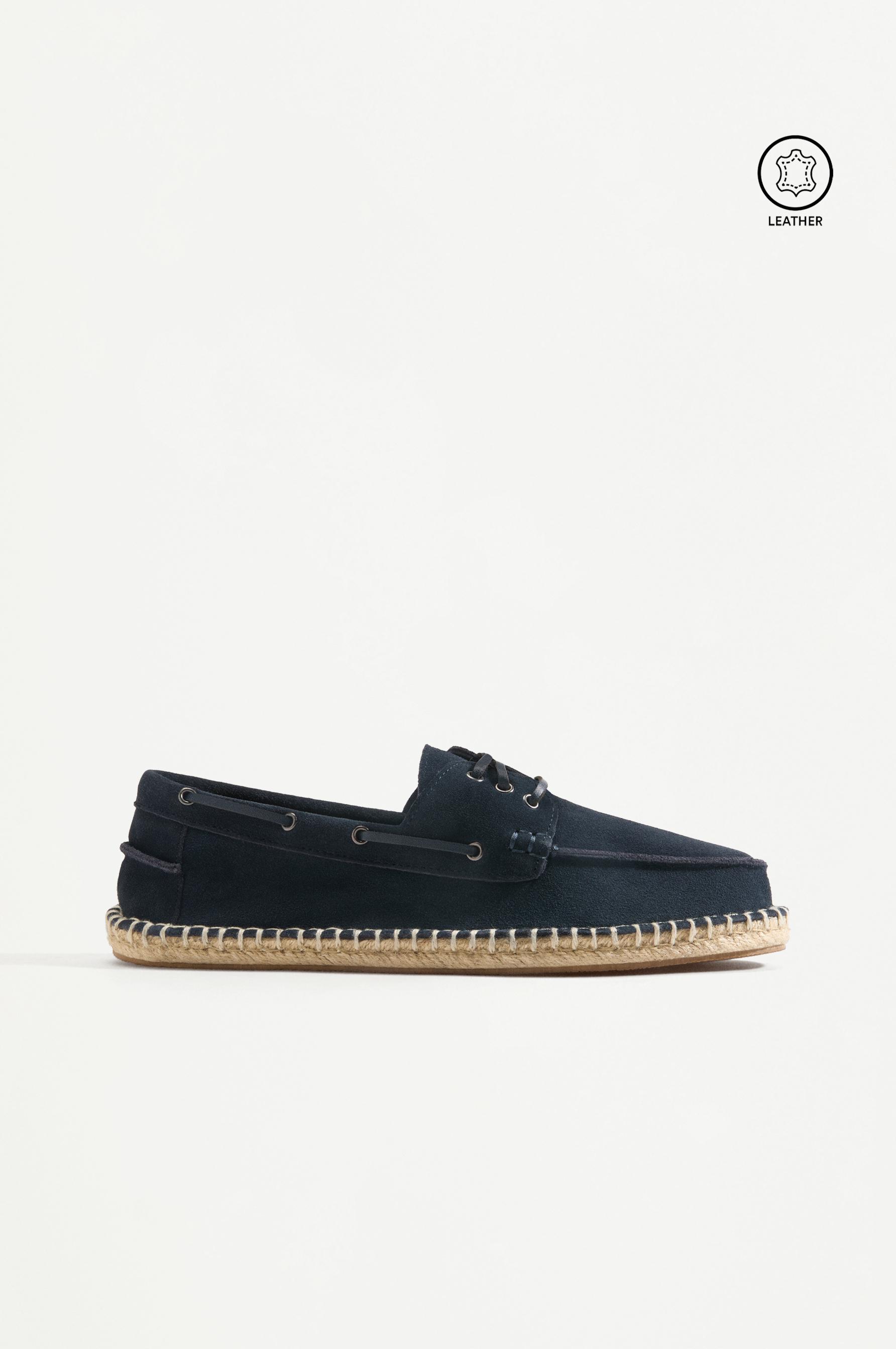Zapato náutico piel efecto yute