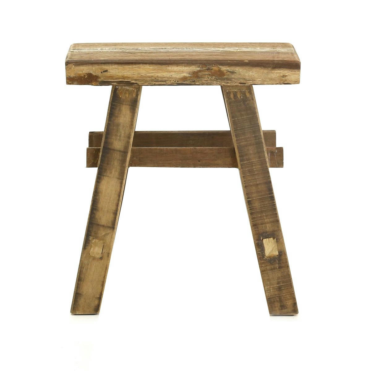 NOLDOR - Tabouret en bois recyclé 50 cm