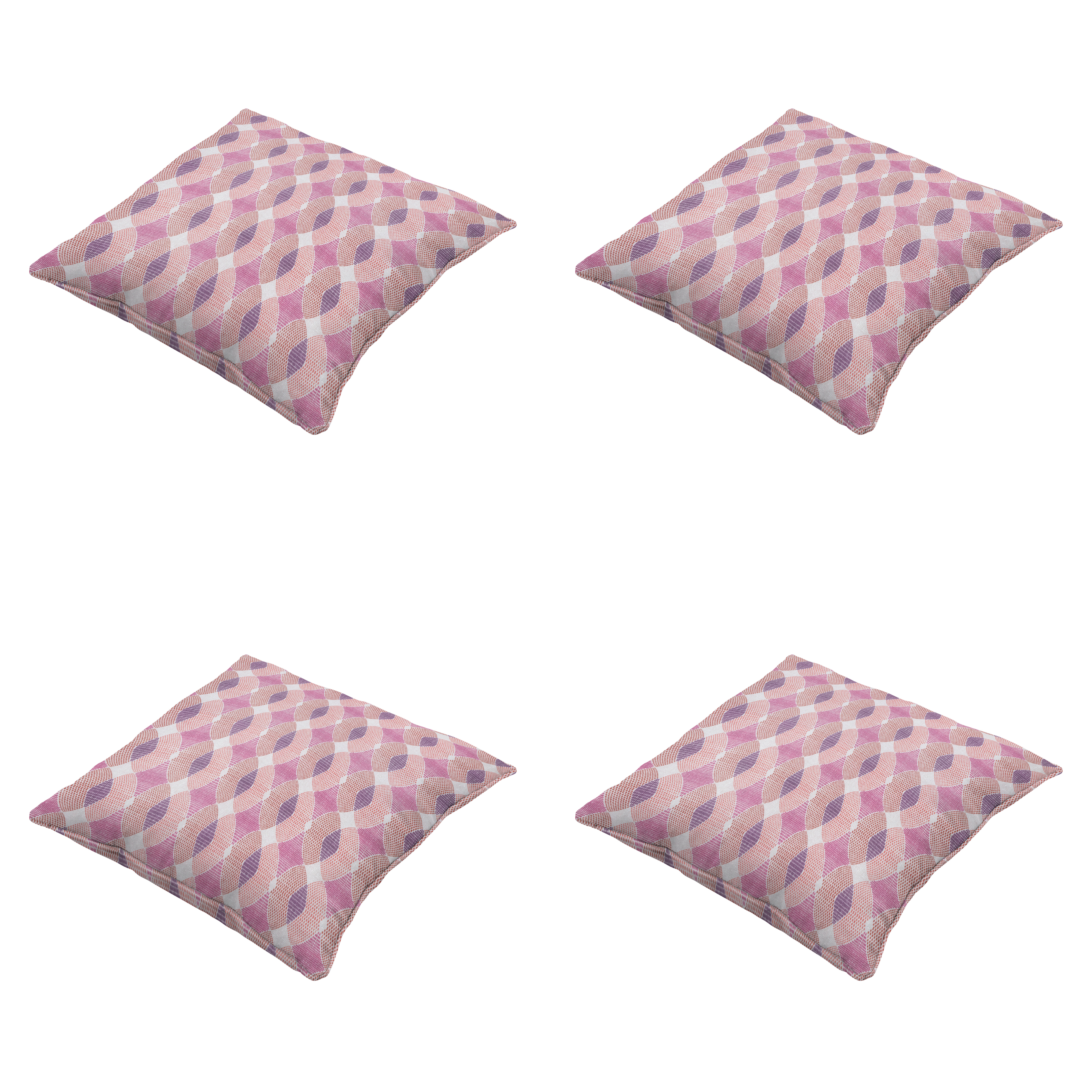 Madison sierkussen Rae - paars - 50x50x10cm - set van 4