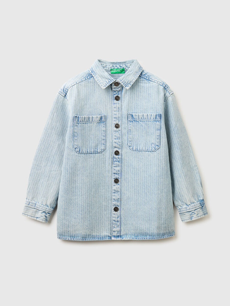 Striped denim shirt