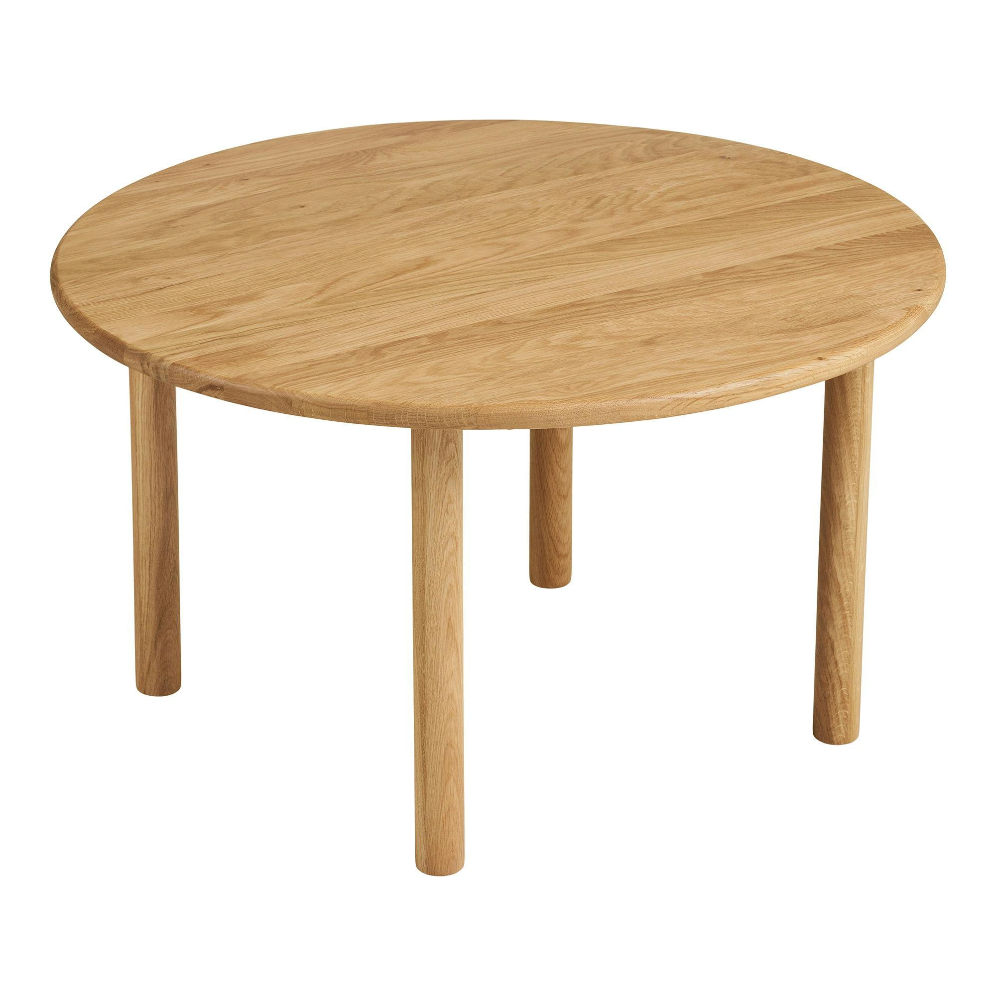 Table basse ronde moderne bois de chêne clair Ø 70 cm PARMA