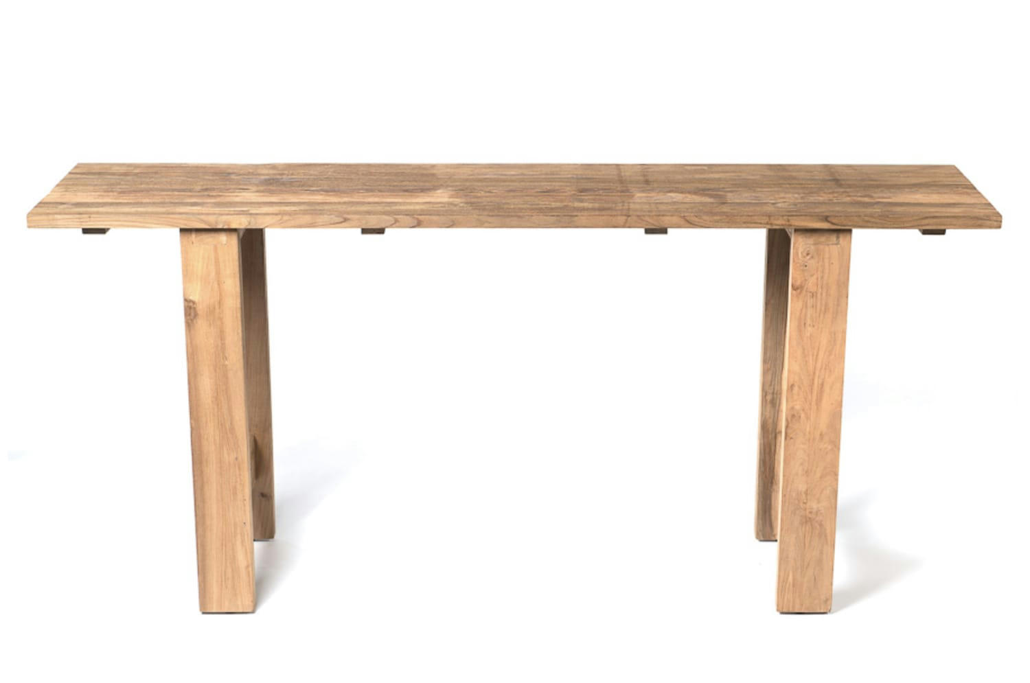 WOODY - Table haute teck recyclé L170