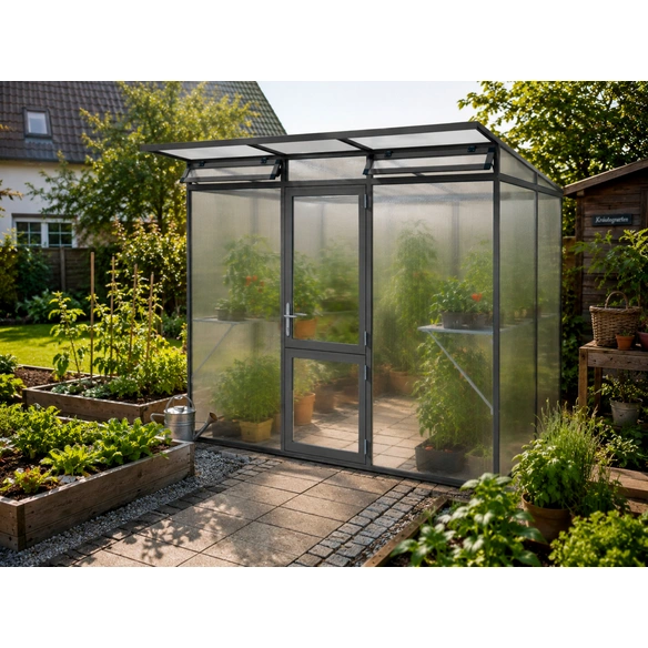 Gewächshaus »Linea«, 6,45 m², Kunststoff/Aluminium, winterfest