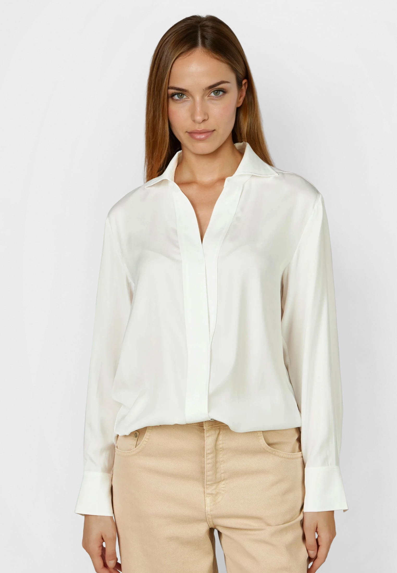 Bluse mit Haifisch-Kragen