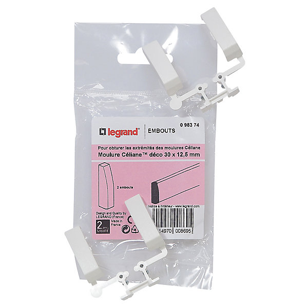 Embouts pour moulure CELIANE Déco 30 x 12,5 mm Legrand