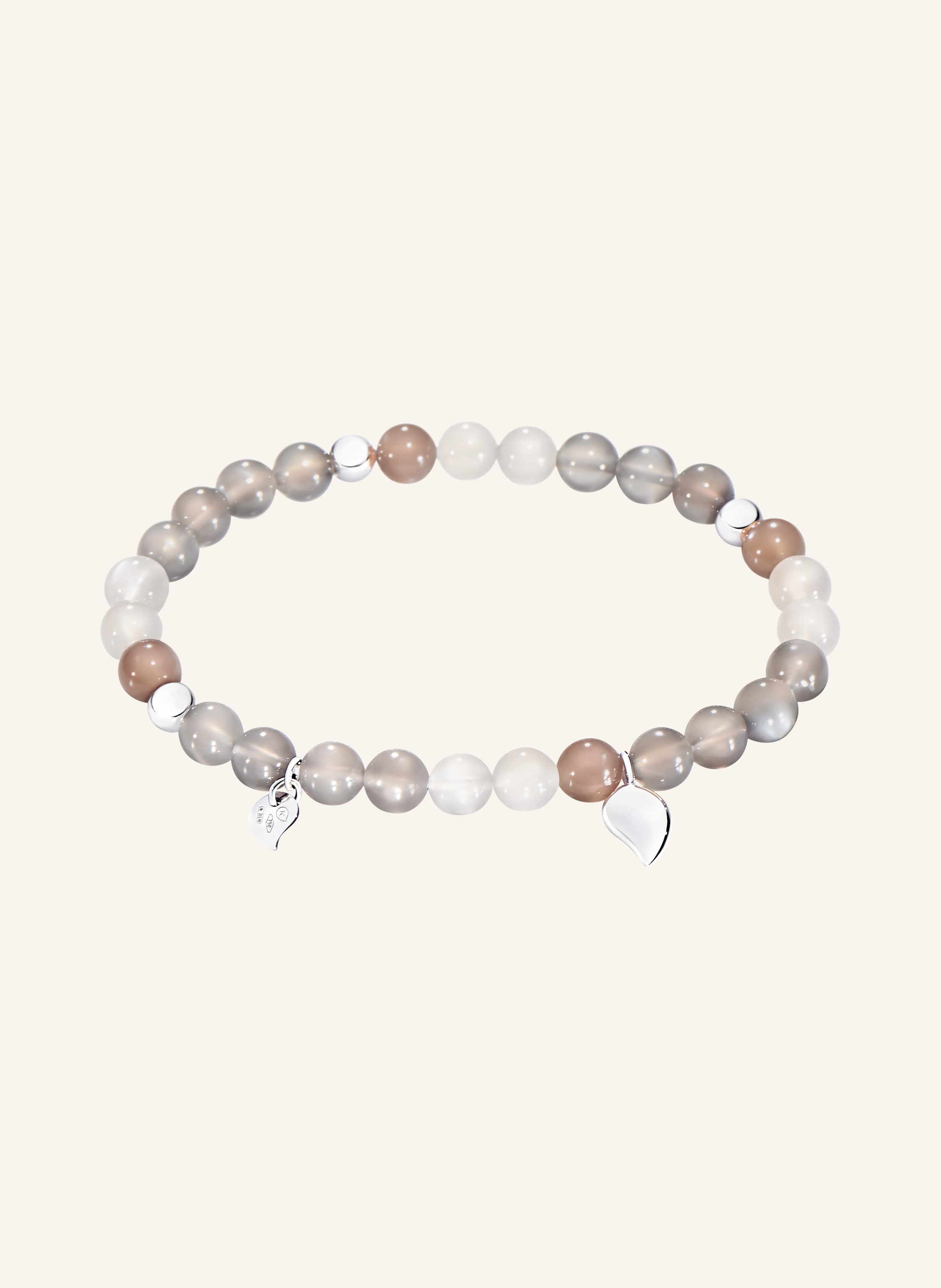 TAMARA COMOLLI Armband BRACELET INDIA 'CASHMERE' DROP MEDIUM aus 18 Karat Weißgold und Mondsteinen