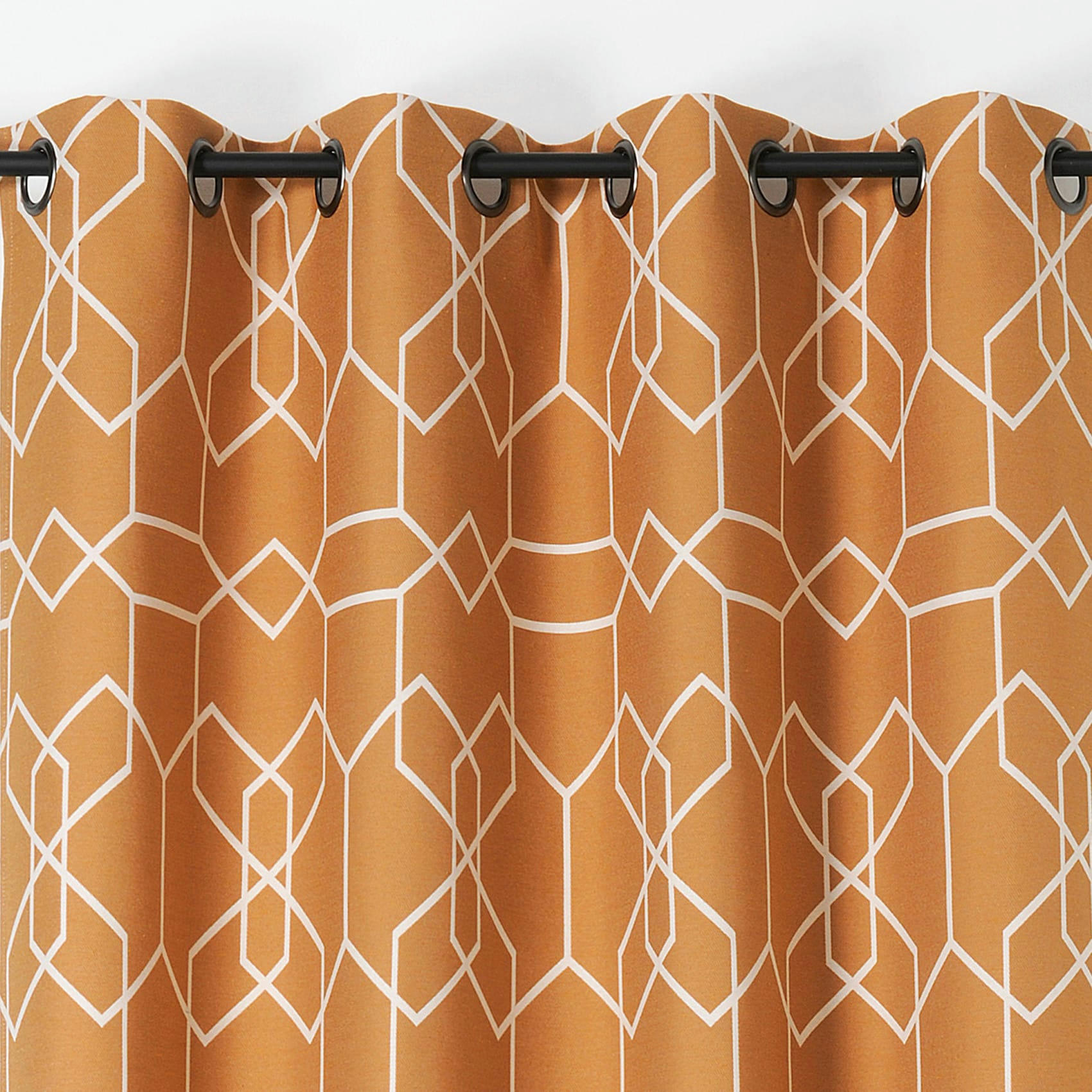 - Rideau d'ameublement ariane polyester/jacquard jaune soleil 140x260 cm