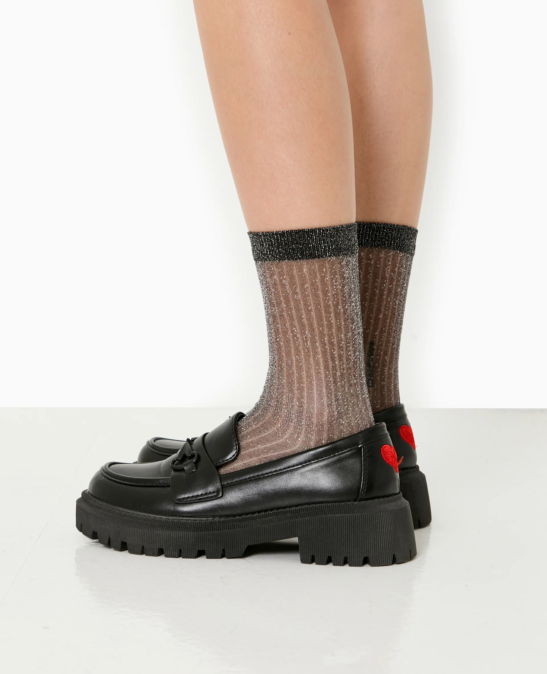 Lot de 2 paires de chaussettes avec lurex