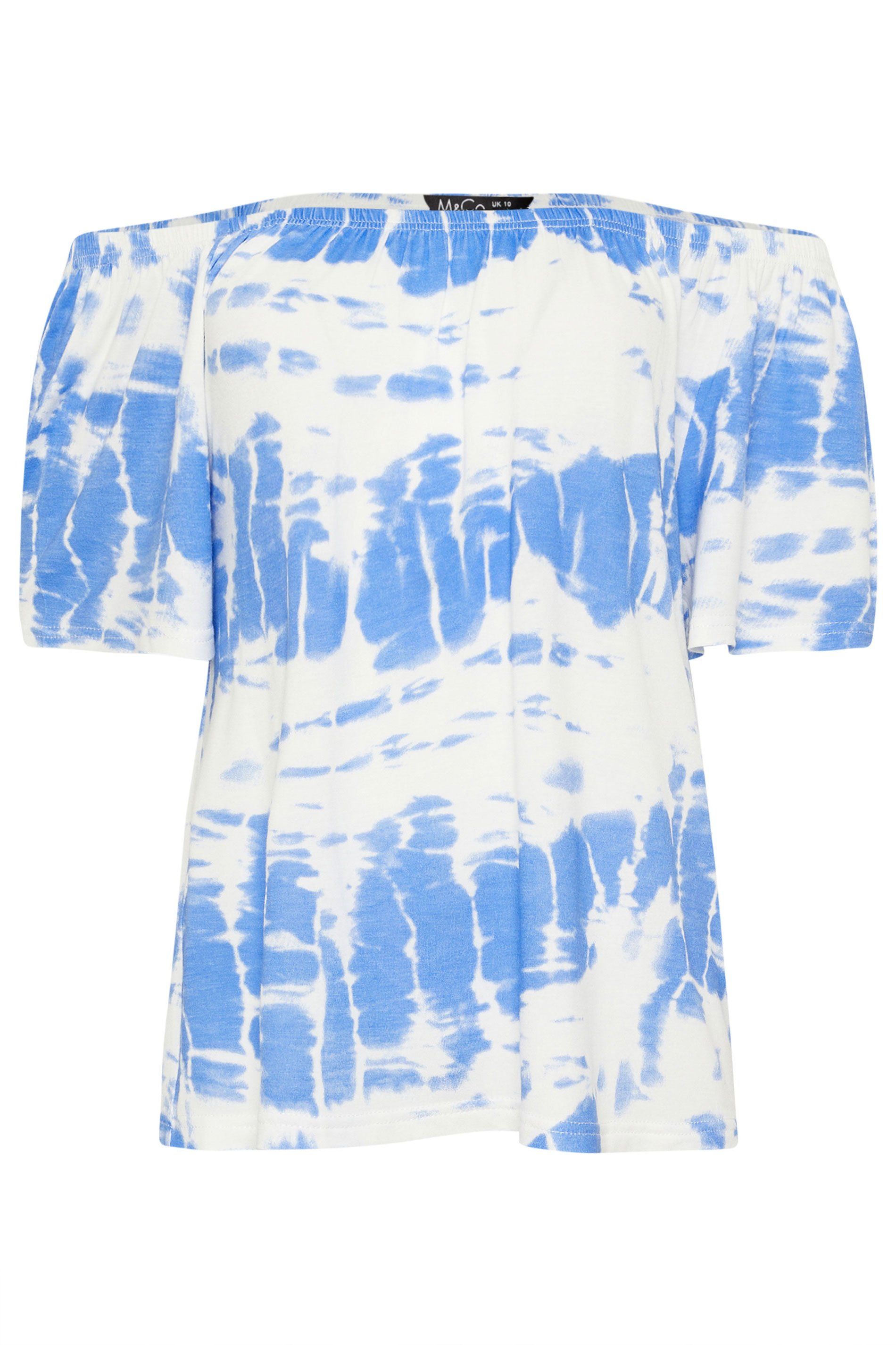 M&Co Tie Dye Bardot Top
