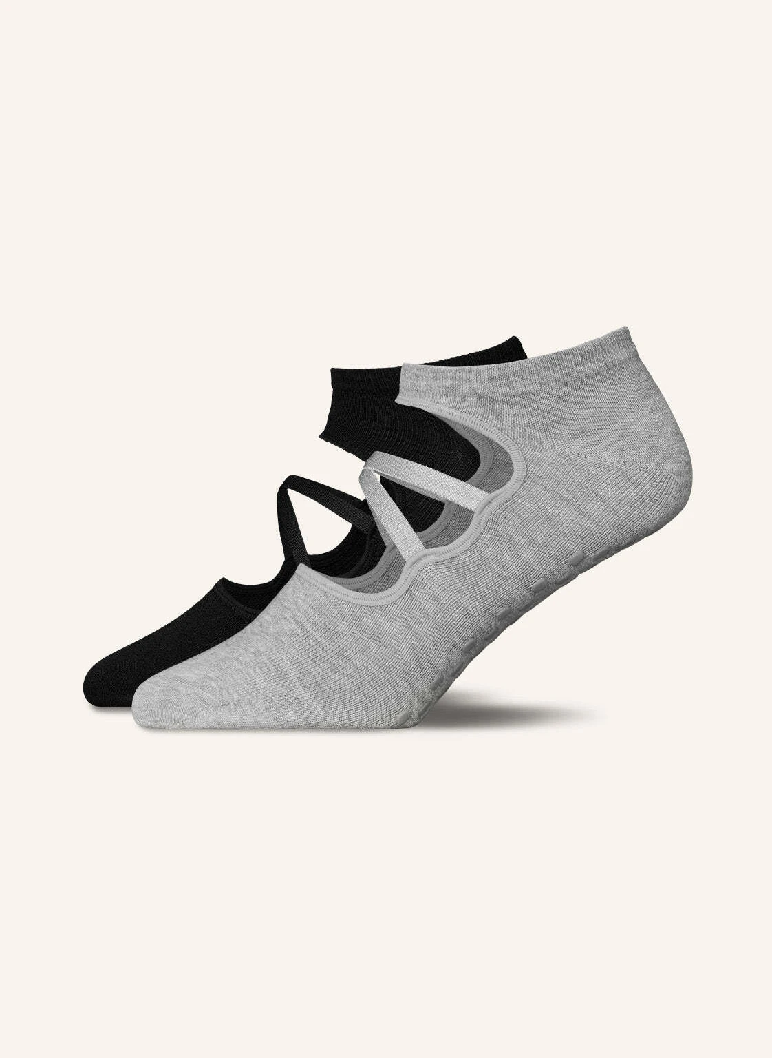SNOCKS Pilates Socken mit Riemchen