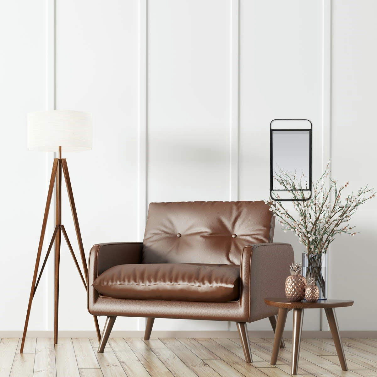 - Miroir ajouré en métal noir 25x50cm