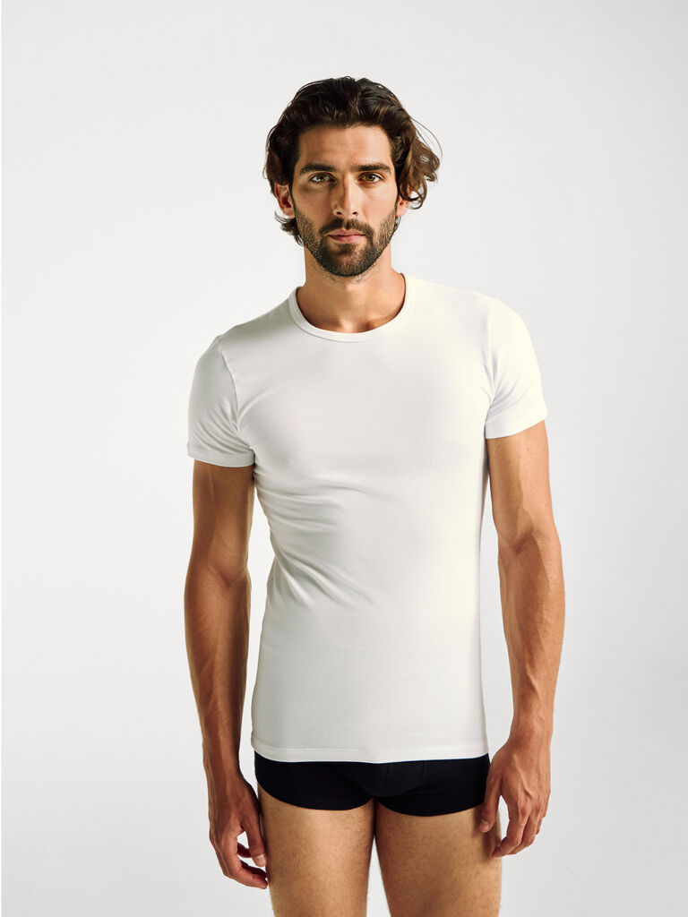 T-shirt in stretch cotton