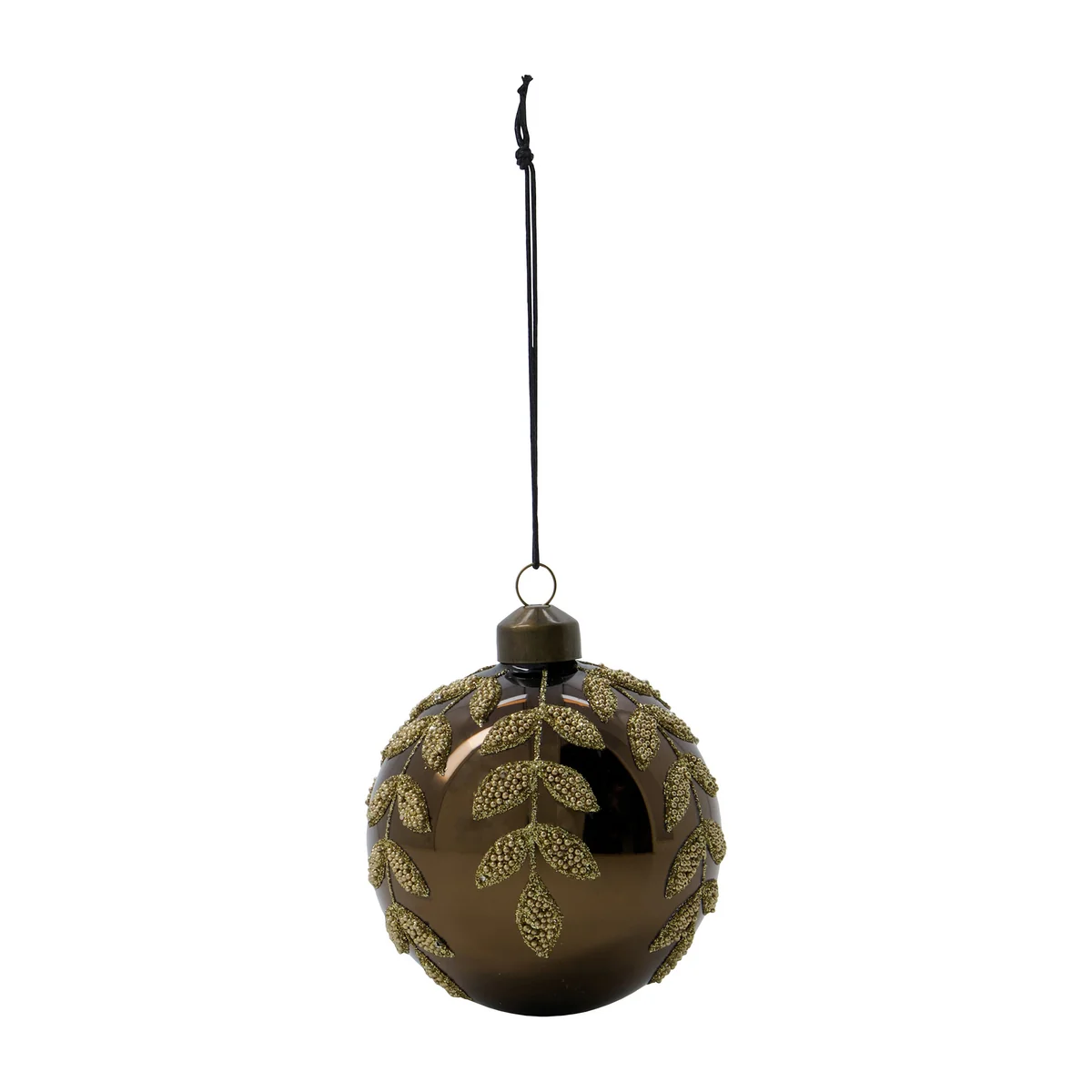 House Doctor - Tani Ornament, Ø 8 cm, braun (4er-Set)