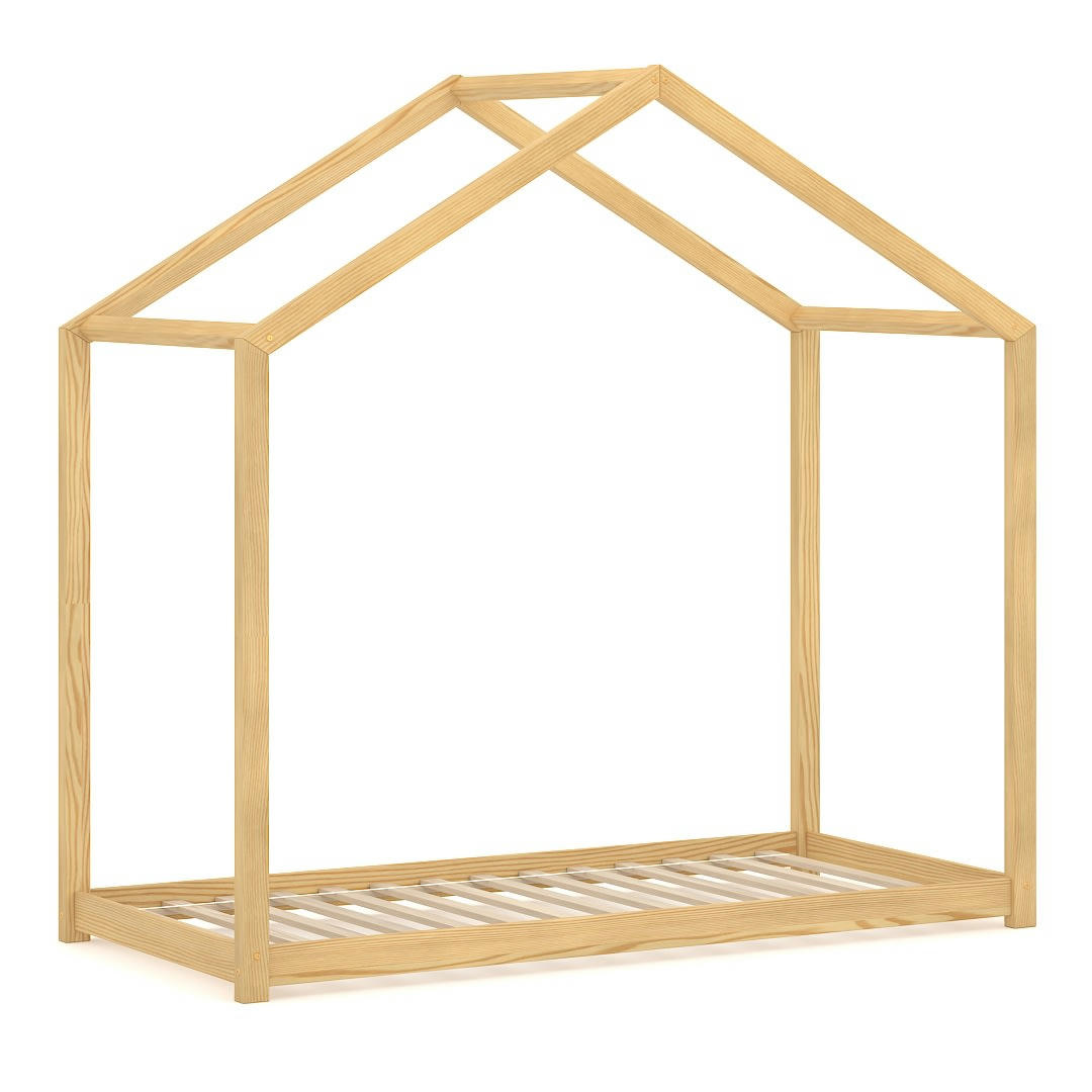 - Lit simple en pin massif 190x90 naturel