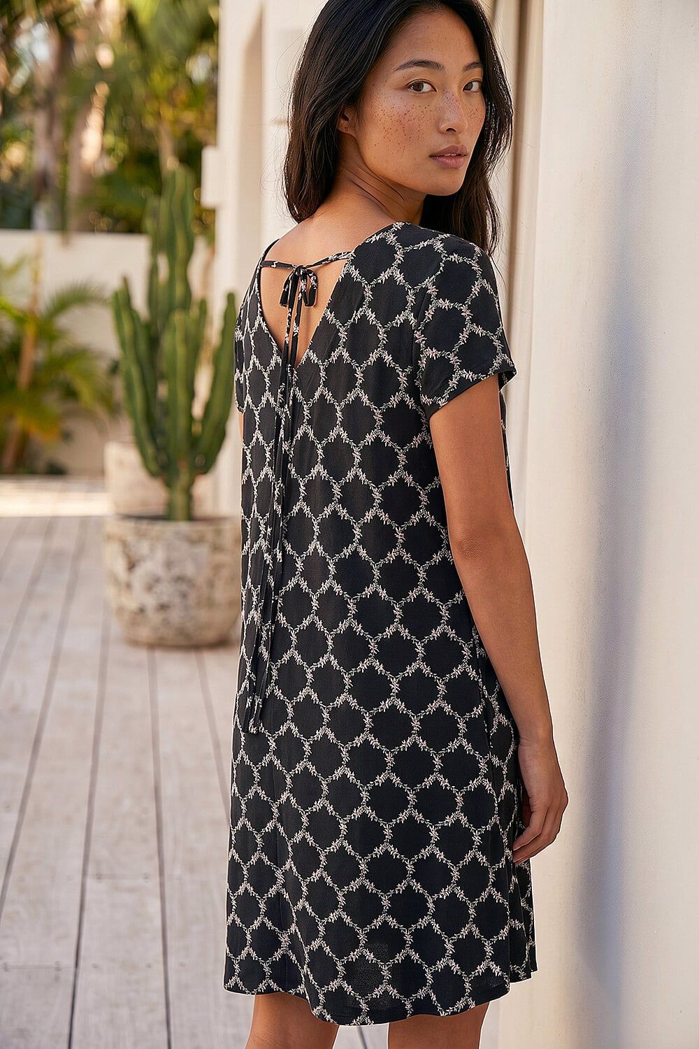 Roman Petite Abstract Pocket Swing Dress