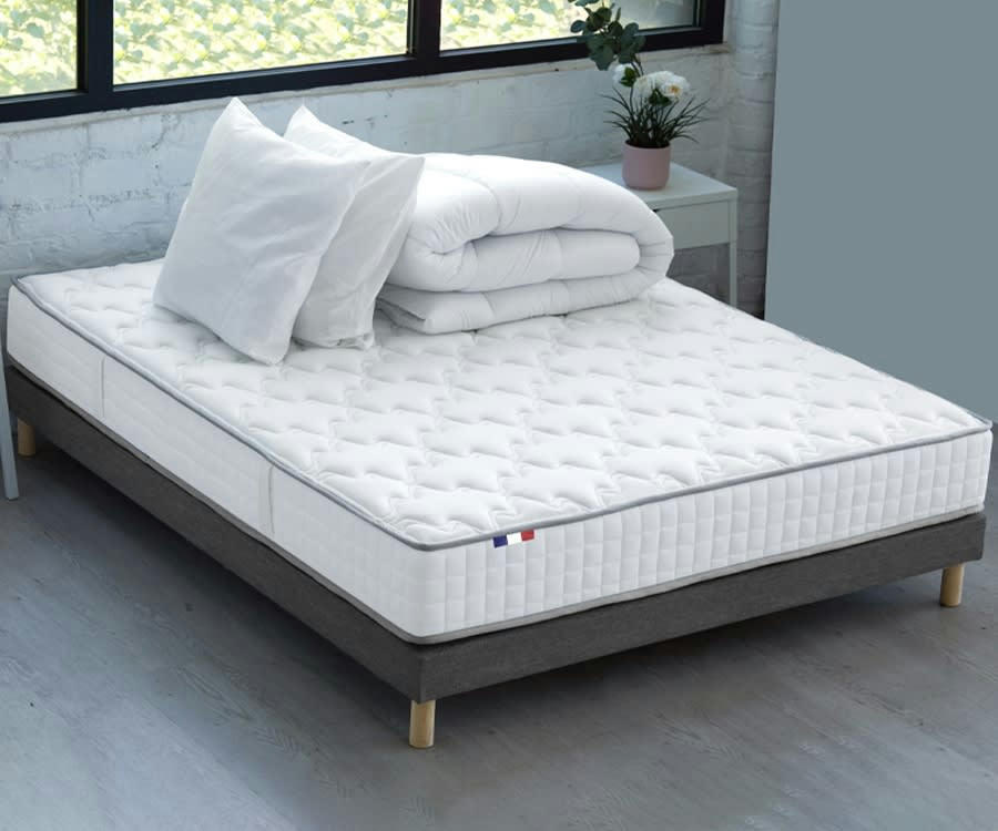 PACK PRÊT A DORMIR - Pack Prêt à dormir : matelas + sommier + couette + oreillers 140x190