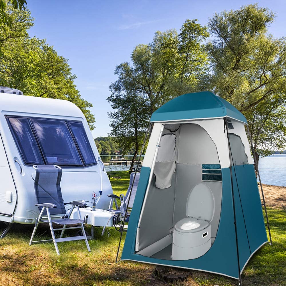Portable Travel Toilet Detachable Toilet Lightweight Outdoor Indoor Toilet for Camping Grey/White/Brown