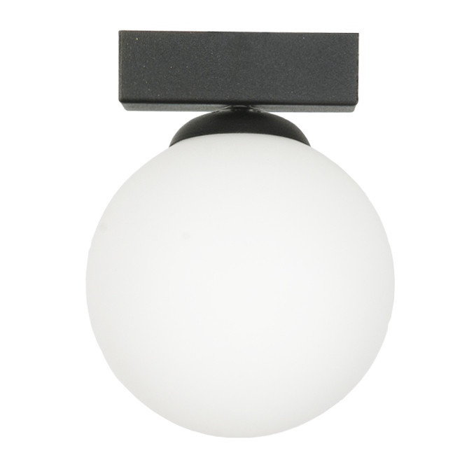 Lampa sufitowa czarna spot EDYLIT loft kula biała 1xE14 ARIAL 13-355