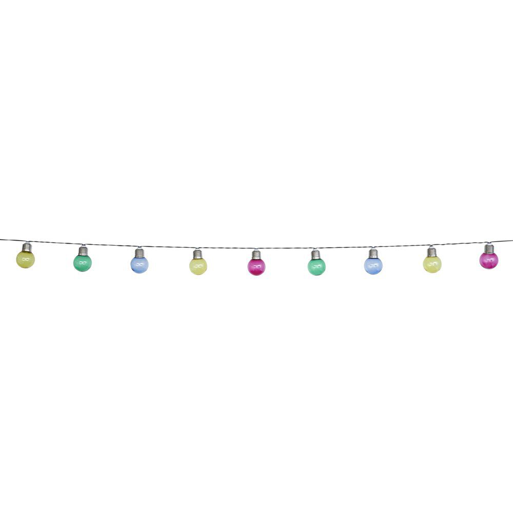 Guirlande guinguette solaire 135cm ampoules multicolores